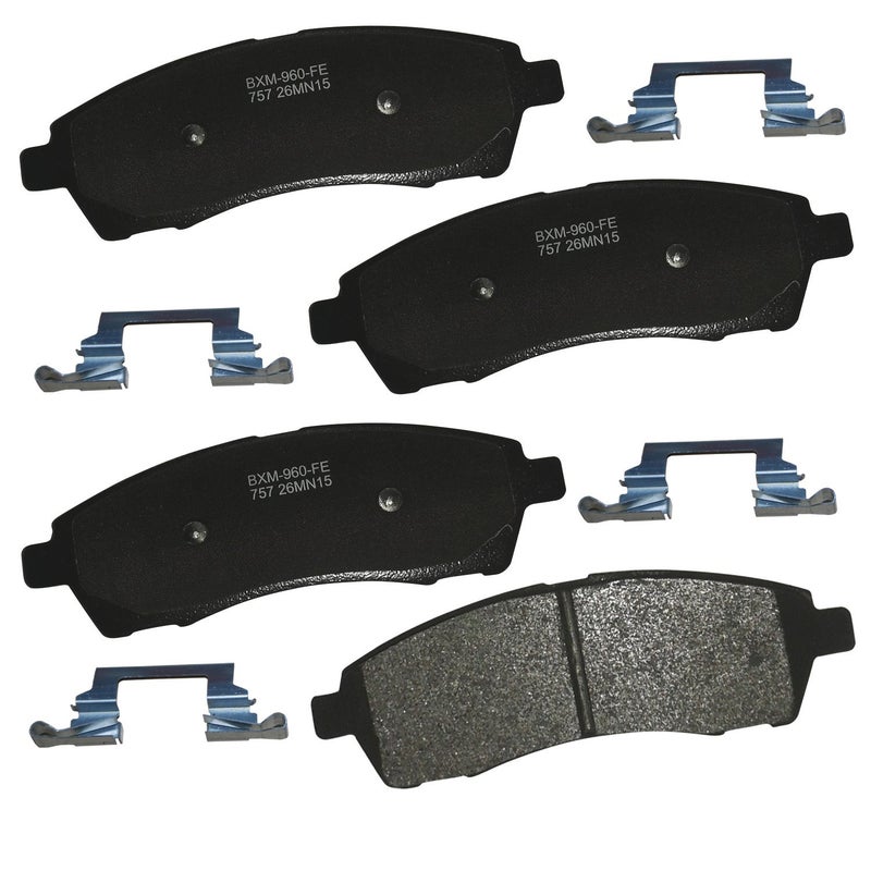 بنديكس وسادات فرامل خلفية شبه معدنية من Bendix Premium SBM757 لسيارة Ford Excursion 2005-2000، F-250 Super Duty 2004-1999، F-350 Super Duty 2004-1999 - Image 1